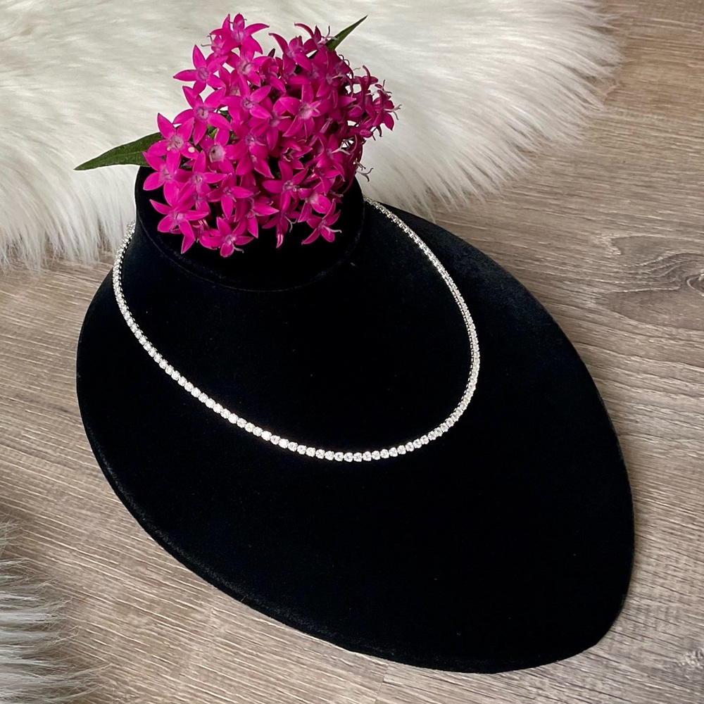 🩷🌟Luv AJ x Alyssa Lynch CZ Silver Tennis Necklace